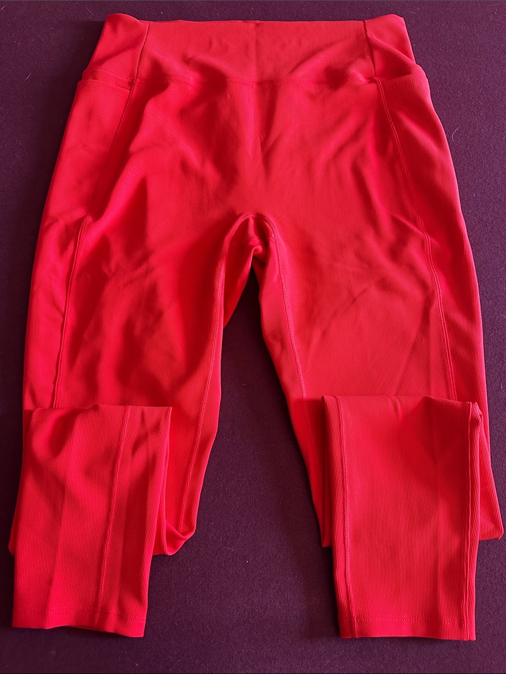 Women's Red Active Leggings
